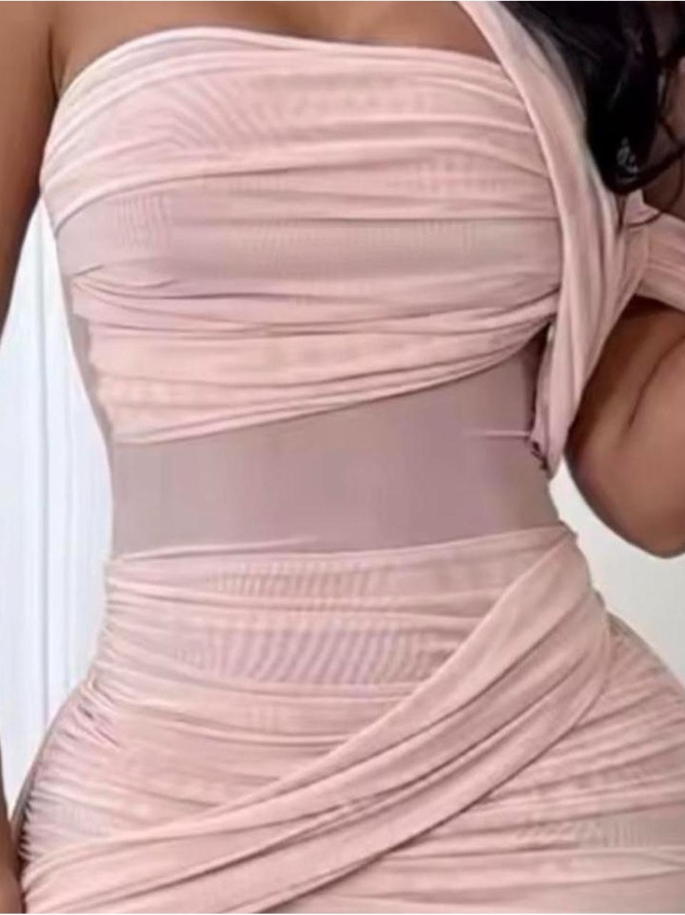 I.AM.GIA Blush Pink Strapless Mini Dress